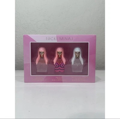 NICKI MINAJ ~ Pink Friday 1 y 2 y Edición Especial Mini Perfume Trío Set Foto 1 de 2