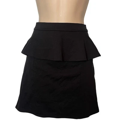 NWT American Eagle Womens Black Peplum Mini Skirt Size 8 Y2K Preppy Office - Image 1 of 4