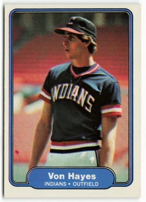 1982 Von Hayes Fleer Rookie - Cleveland Indians - Image 1 of 2