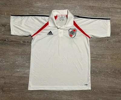 Винтажная футболка-поло River Plate 2004 Adidas футбол вышитый логотип средний размер - Изображение 1 из 4