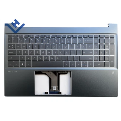Nuevo reposamanos con teclado retroiluminado para HP Pavilion 15-eg 15-eh M08920-001 azul Foto 1 de 4