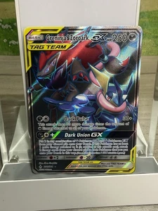 Greninja & Zoroark GX Full Art 200/214 Sm-Unbroken Bonds Holo Pokemon TCG - Picture 1 of 2