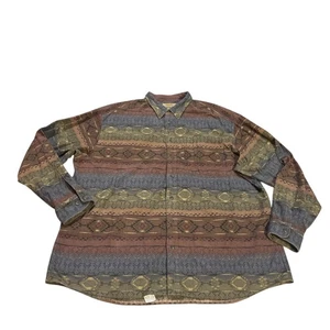 Cabela's Deerskin Soft Chamois Shirt 2XL Tall Southwest Aztec Western - Picture 1 of 8