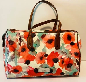 Bolso de Mano Cartera de Lona Floral Estilo Lona Asa Superior Cierre de Cremallera - Multicolor - Imagen 1 de 6
