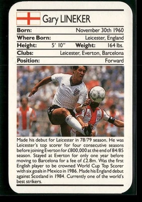 1988 ACE Sporting Greats # Gary Lineker Barcelona - Imagem 1 de 2