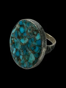 DTR Sterling Silver 925 Blue Stone Ring Size (8.5 - 8.75) Jewelry - Picture 1 of 14