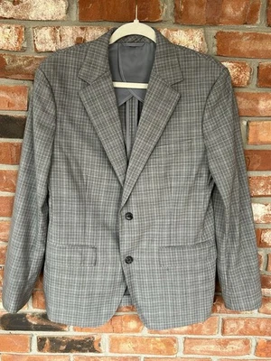BONOBOS Mens Jetsetter Blazer Plaid Unstructured Lanificio Wool Slim Fit 38S - Image 1 of 4