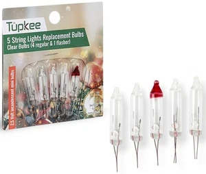 Christmas Lights Replacement Bulbs Clear Incandescent for String, Icicle, Net - Picture 1 of 2