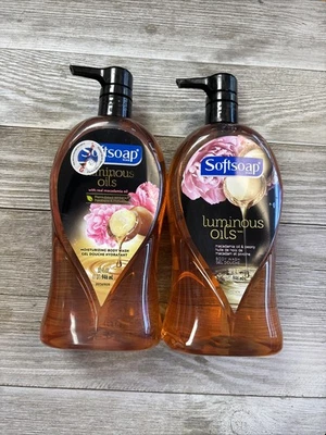 2 Bottles Softsoap Luminous Oils Body Wash with Macadamia Oil & Peony 32 oz Ea. - Image 1 of 2
