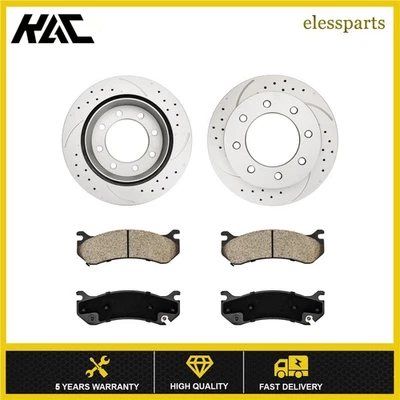 Pastillas de freno de rotor de freno traseras perforadas para Chevy Avalanche 2500 y Silverado 2500 Foto 1 de 4