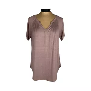 Grace & Lace Lazy Day Pleated Tee In Latte Size M $39 - Picture 1 of 16
