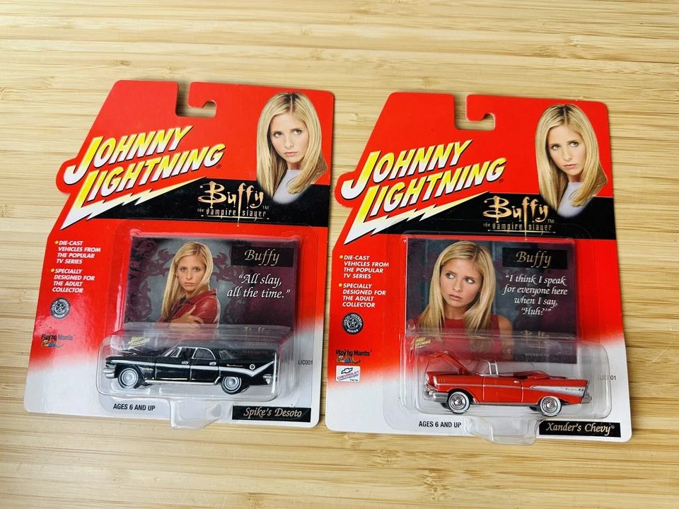 Johnny Lightning Buffy Vampire 2 Cars - Spikes Desoto - Xanders Chevy - Image 1 of 1