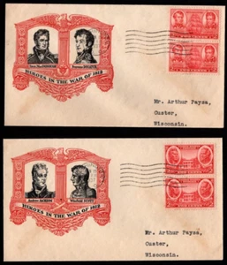 SC# 786 & 791 FDCs, Army & Navy Hero Series, Dietz cachet, flaps closed - Picture 1 of 3
