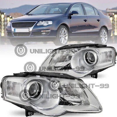 铬适用于 2006 - 2010 年大众帕萨特车头灯替换件左 + 右 06 - 10 — 第 1/4 张图片