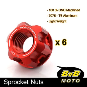 SPOKE6 Rear Sprocket Nuts x6 Fit EX 300 NINJA 13-17 ZXR400 91-98 99 00 01 02 03 - Picture 1 of 11