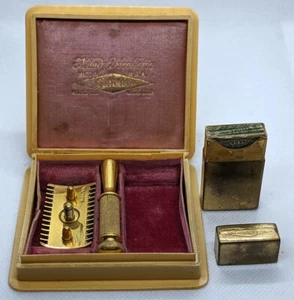1921 Vintage Gillette Safety Razor Ladies Set Milady Decollete With New Blades - Picture 1 of 13