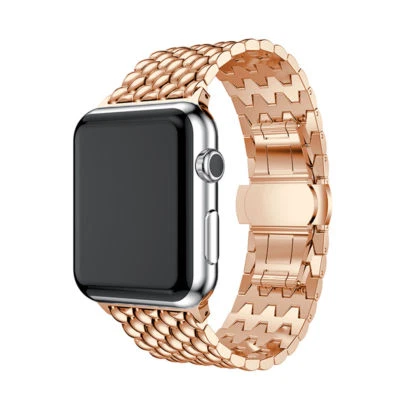 Correa de acero inoxidable para Apple Watch Series 11 10 9 8 7 6 5 SE correa de reloj de metal Foto 1 de 4
