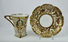Antique Nippon Chocolate Cup & Saucer, Jeweled