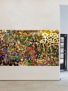 Painting Graffiti city wall Street Art urban Print Canvas licensed image  - Picture 1 of 3