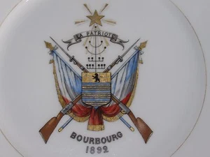 04D74 Antik Teller Meinschaft Der Patriot von Bourbourg Schießen Au Wetzstab - Picture 1 of 4