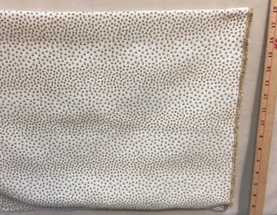 Fabric Cream w/ Gold Polka Dots Window Valance Craft Unfinished 41 x 16" Lined - Image 1 of 3