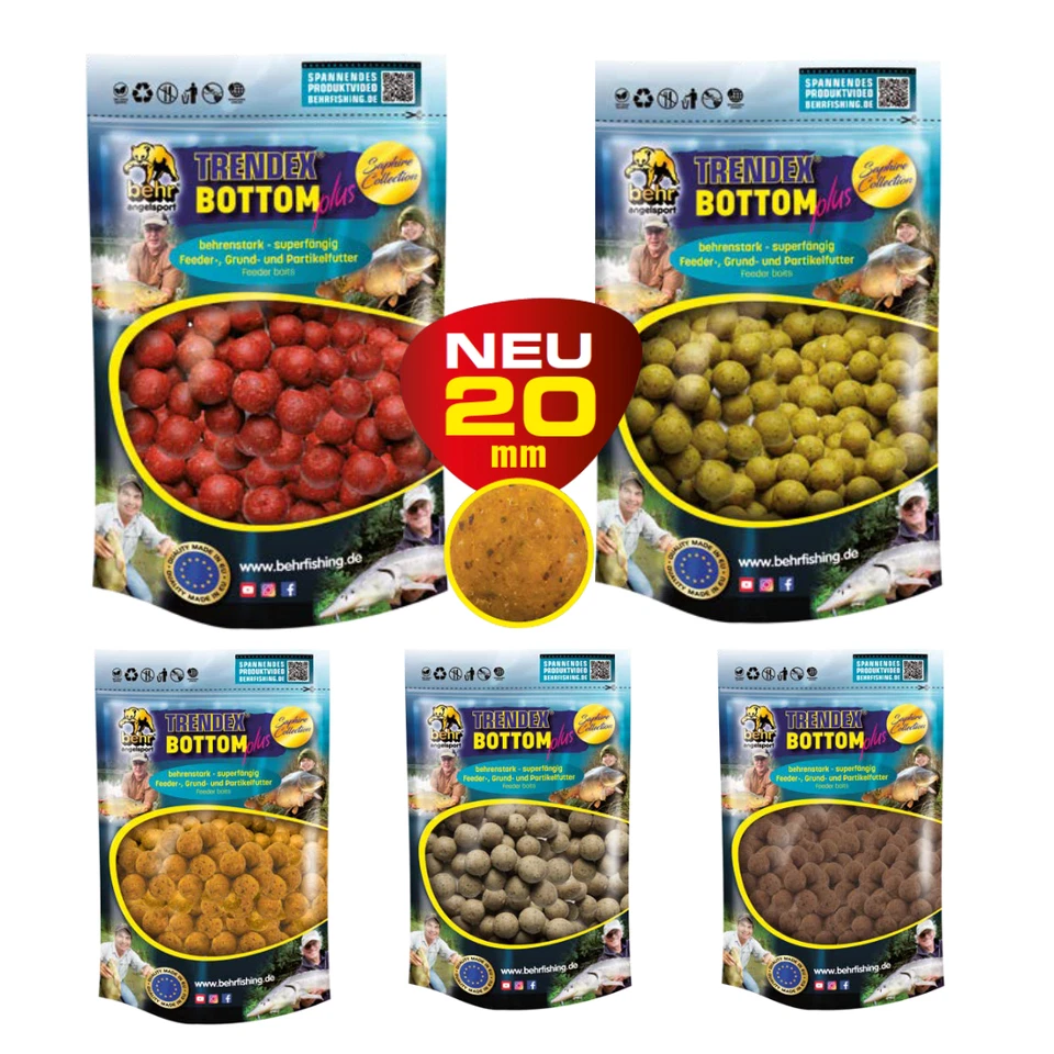 (19,80 EUR/kg) Behr Trendex Bottom plus Mono Color Boilies in 20mm div. Aromen - Bild 1 von 1