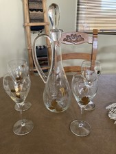 New listing
Romanian~Crystal Wine Decanter and 4 Wine Glasses~Vintage
