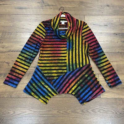 Top Feratelli para mujer mediano colorido capucha cuello manga larga boho artístico arco iris Foto 1 de 4