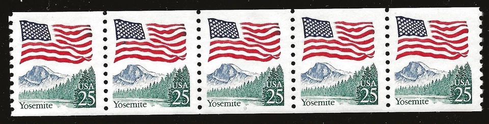 US Scott #2280, Plate #9 Coil 1988 Yosemite 25c VF MNH - Image 1 of 1