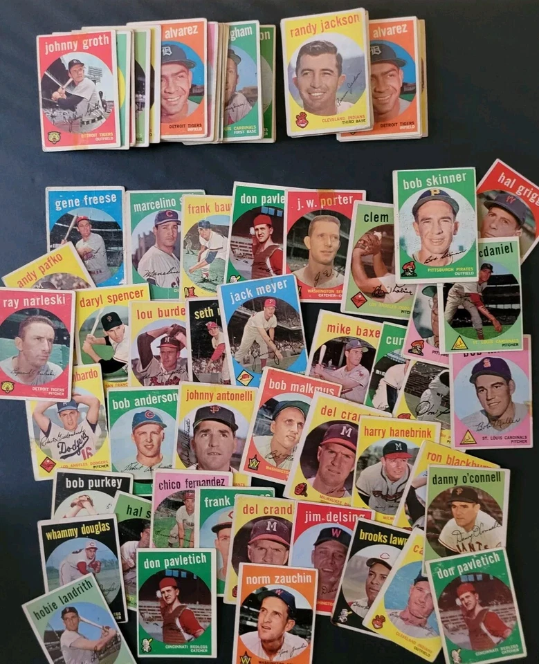Lote inicial de 78 tarjetas de béisbol 1959 Topps - Bob Skinner | Andy Pafko Foto 1 de 4