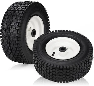 13X5.00-6 Lawn Mower Tires with Rim, Natural Rubber Turf Tire 4Pr for Golf Carts - Picture 1 of 7