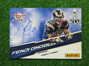 FOTO FENDI ONOBUN FIRMADA ST LOUIS RAMS Panini Adrenalyn 5x7 - Imagen 1 de 2