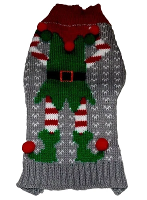 cute christmas season knit sweater10”L x 5"W for Small pet or dog  - Image 1 of 4