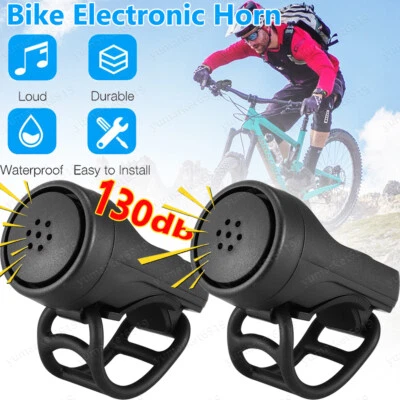 PACK de 2 bocinas electrónicas de campana fuerte para bicicleta manillar anillo campana advertencia de ciclismo Foto 1 de 4