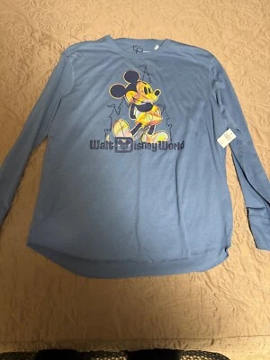 Nueva Camisa Disney World 50 Aniversario Mickey EARidescent Azul y Dorado GRANDE Foto 1 de 4