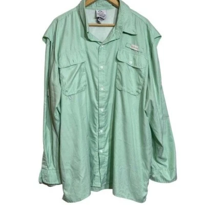 Ducks Unlimited Men's Light Green Lightweight Vented Button Down Size 3XL - Image 1 of 4