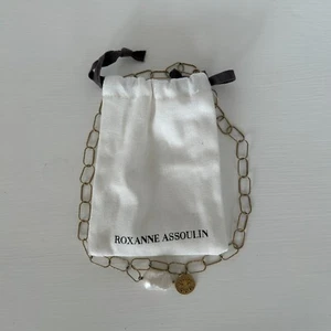 Roxanne Assoulin Necklace Chain Chunky Gold with Pearl & Eye Charm - Picture 1 of 6
