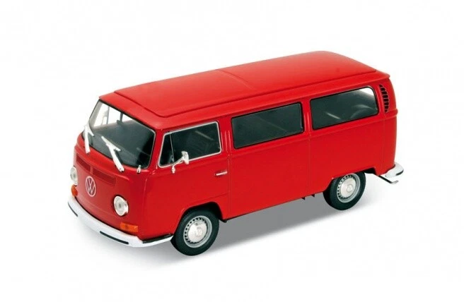 Volkswagen T2 Bus rouge 1972 1/24 Welly - Photo 1/1