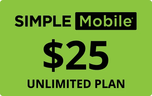 Simple Mobile $25/Month Refill Pin,Unlimited Talk, Text, &3 GB of Data! - Image 1 of 1