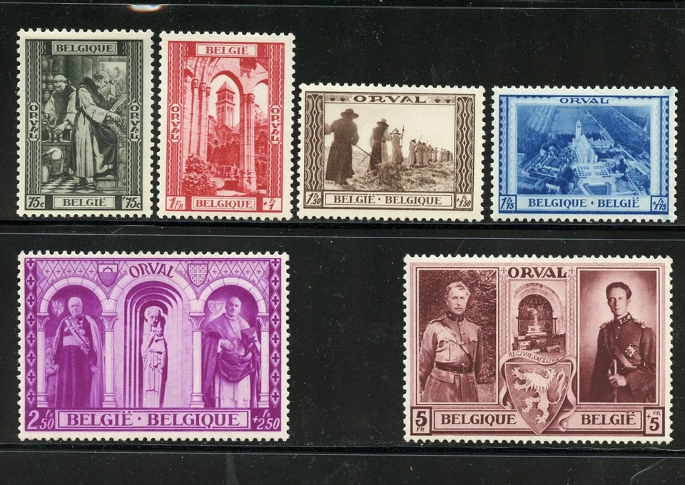 Belgium #B250-B255 (B216) Comp 1939 Abbey of Orval, M, LH, FVF - Image 1 of 1