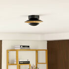 Lindby LED Deckenspot schwarz gold, LED Deckenlampe, LED-Spot 1flg. 5,5W LED
