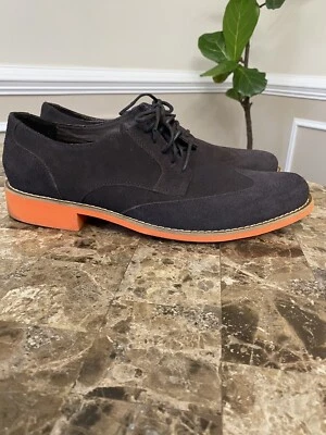COLE HAAN Men's Brown & Orange c11122 Wingtip Suede Shoes Size 12 - Image 1 of 4