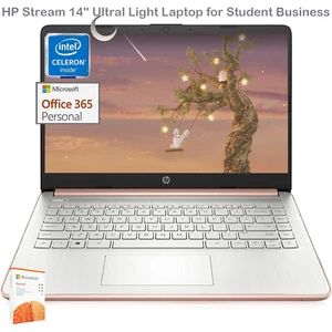 2024 HP 14“Laptop,Intel Celeron-N4120 2.6GHZ,UPTO 16G RAM,320GB 1-Year Office365 - Picture 1 of 7