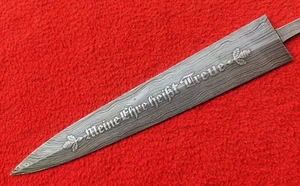 "Meine Ehre heißt Treue" Damascus Steel German SS Dagger Blade - Picture 1 of 9