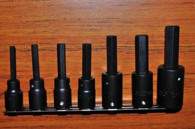 New Proto® J74152 1/2" Drive 7 Piece Hex Bit Impact Socket Set 1/4" to 5/8" USA - Image 1 of 4