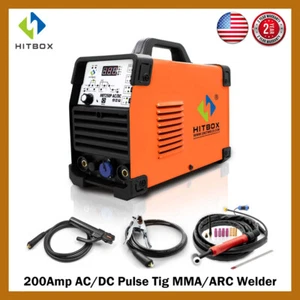 HITBOX Aluminum TIG Pulse Welder AC/DC 220V 200A Digital ARC TIG Welding Machine - Picture 1 of 10