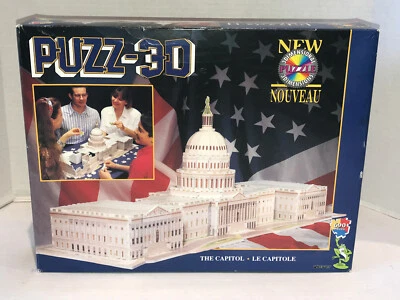 Vintage Wrebbit Puzz 3D US Capitol Building 690 Piece Puzzle - Image 1 of 4