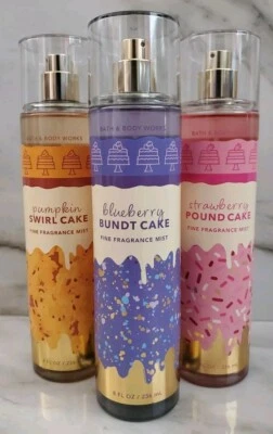 3 件套 Bath & Body Works Pumkin Swirl Blue Berry Bundt 草莓磅蛋糕  — 第 1/4 张图片