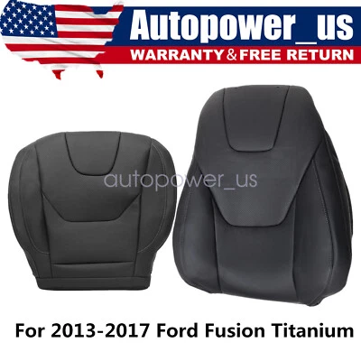 Cubierta de asiento inferior y trasero de titanio para Ford Fusion 2013-2017 de titanio negra Foto 1 de 4