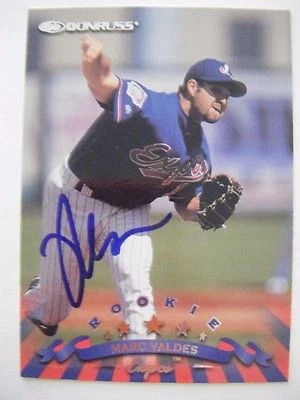 MARC VALDES signed MARLINS 1998 Donruss baseball card AUTO FLORIDA GATORS EXPOS - Image 1 of 2